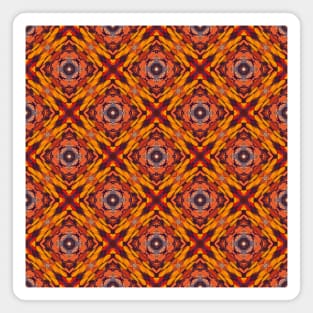 Diamonds and Crosses in Orange and Red Colors - WelshDesignsTP005 Magnet